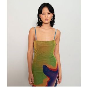 Expired girl X Heeyajenny 2-way Mesh Dress VIVID